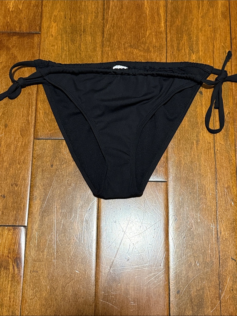 Shade & Shore Black Side-Tie Bikini Bottom NWT Size Small 4/6